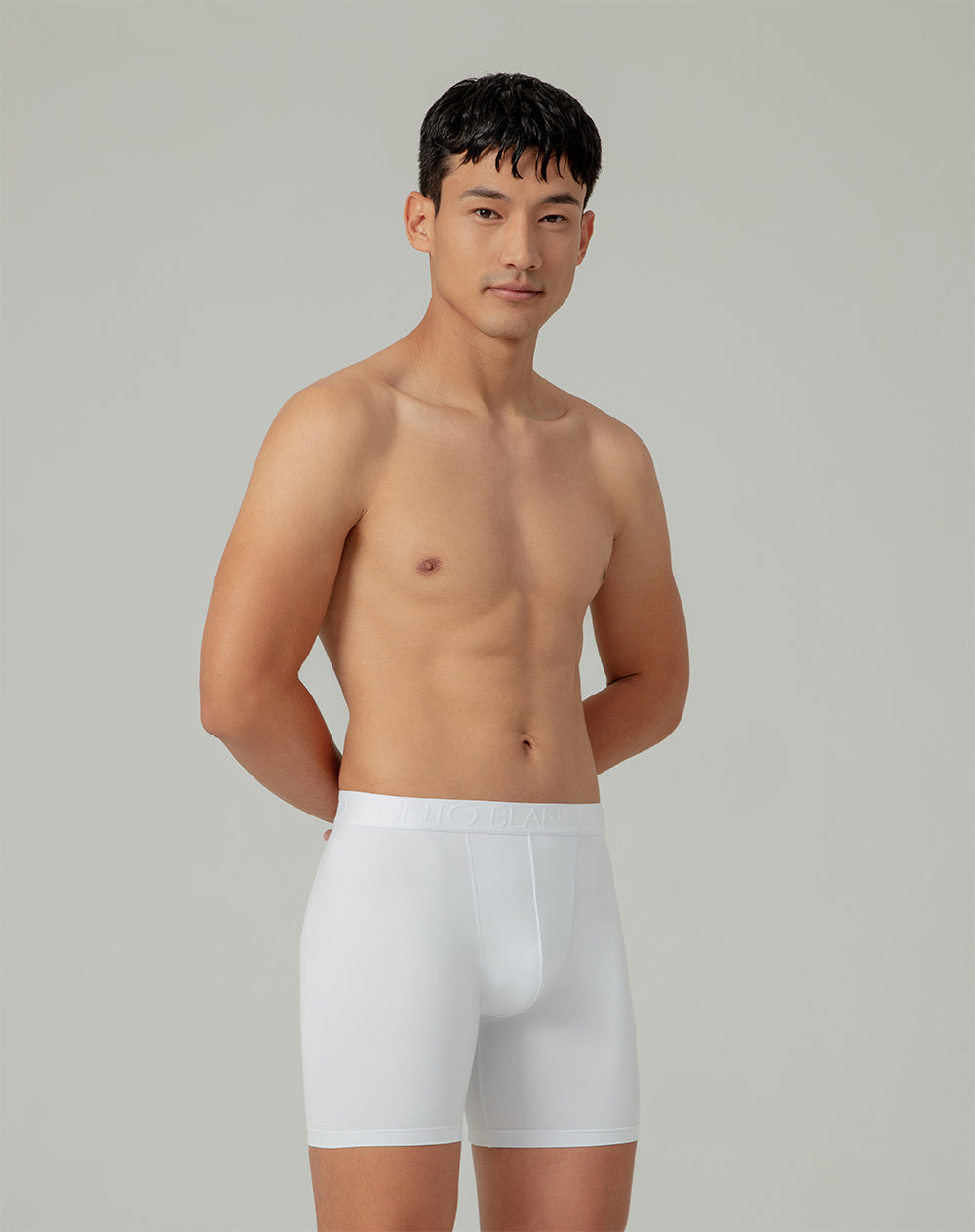 Bóxer deportivo largo microfibra blanco