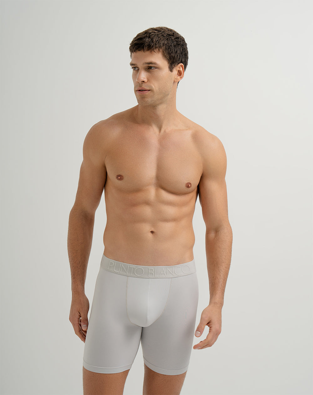 Bóxer deportivo largo microfibra gris