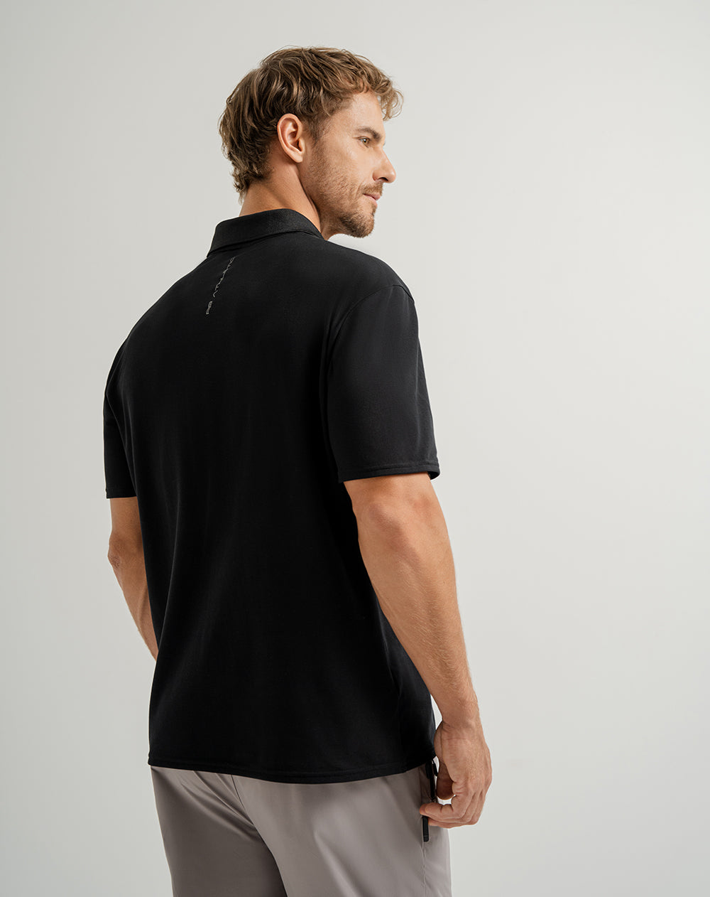 Polo regular algodón supima negra hombre
