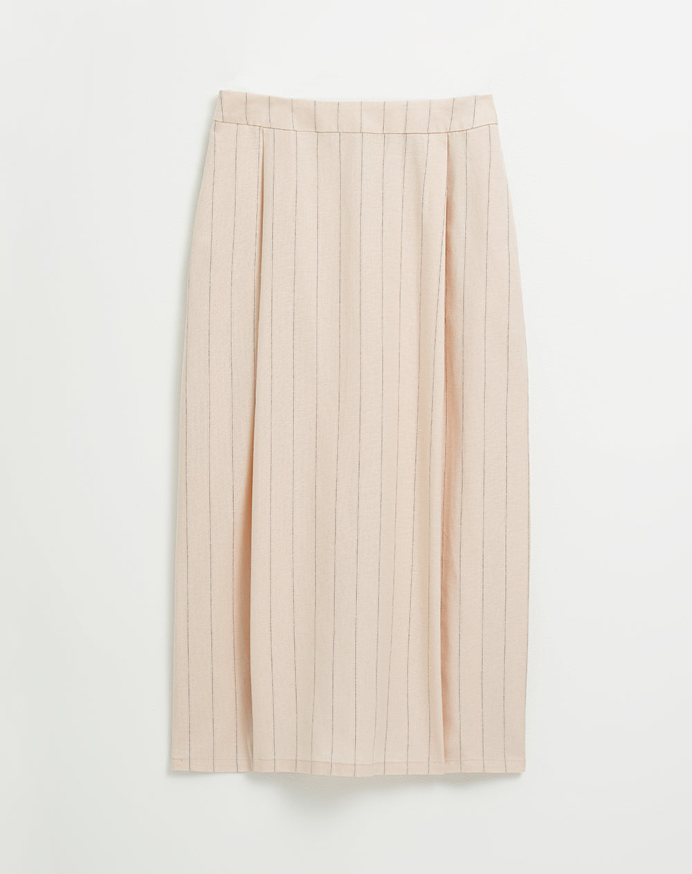 Falda midi tiro alto amarilla mujer
