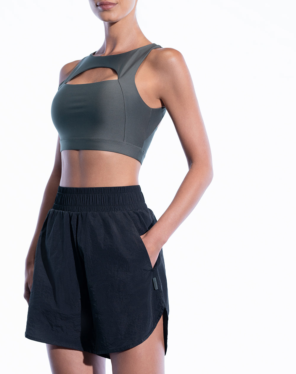 Short deportivo tipo boxing negro mujer