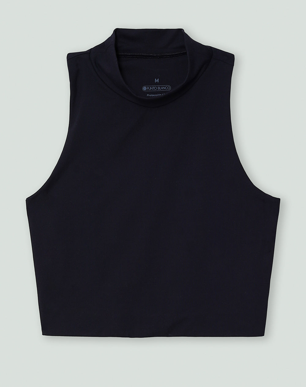 Crop top deportivo soporte alto control de humedad negro