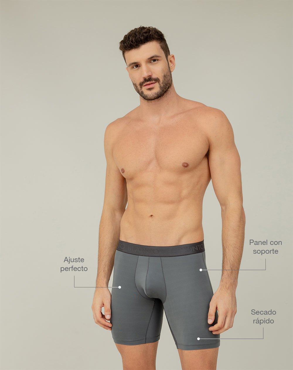 Bóxer deportivo largo microfibra x3unds surtido