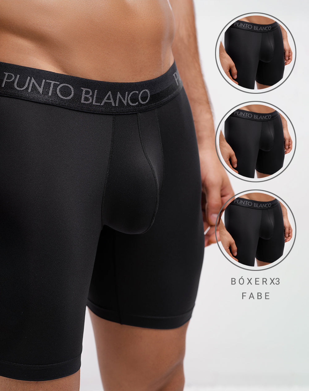 Bóxer deportivo largo microfibra x3unds surtido