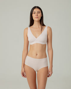 Panty cachetero clásico microfibra invisible palo rosa
