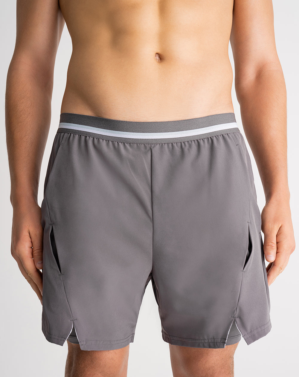 Pantaloneta deportiva ciclista interno gris para hombre