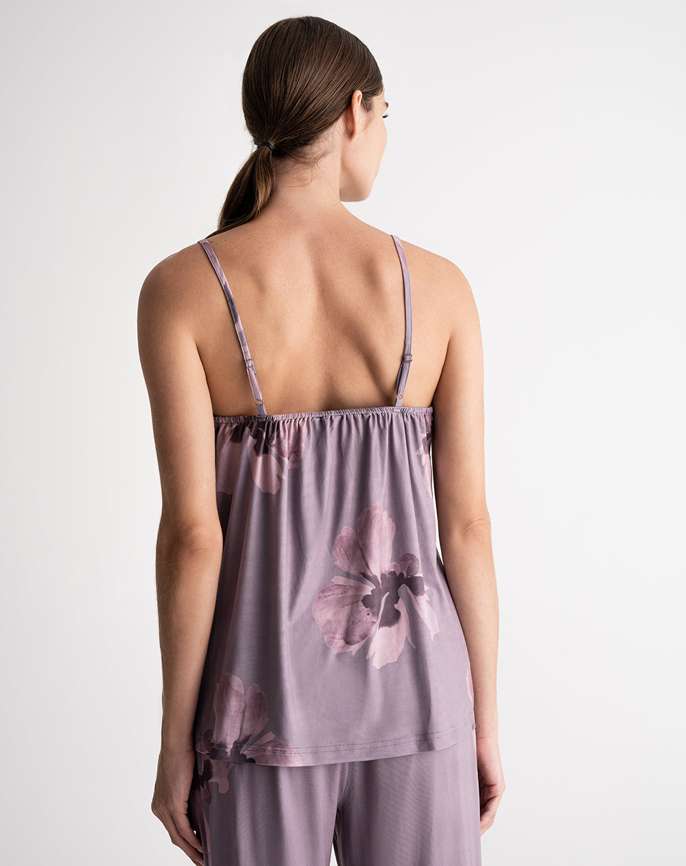 Blusa de pijama mujer malva estampado
