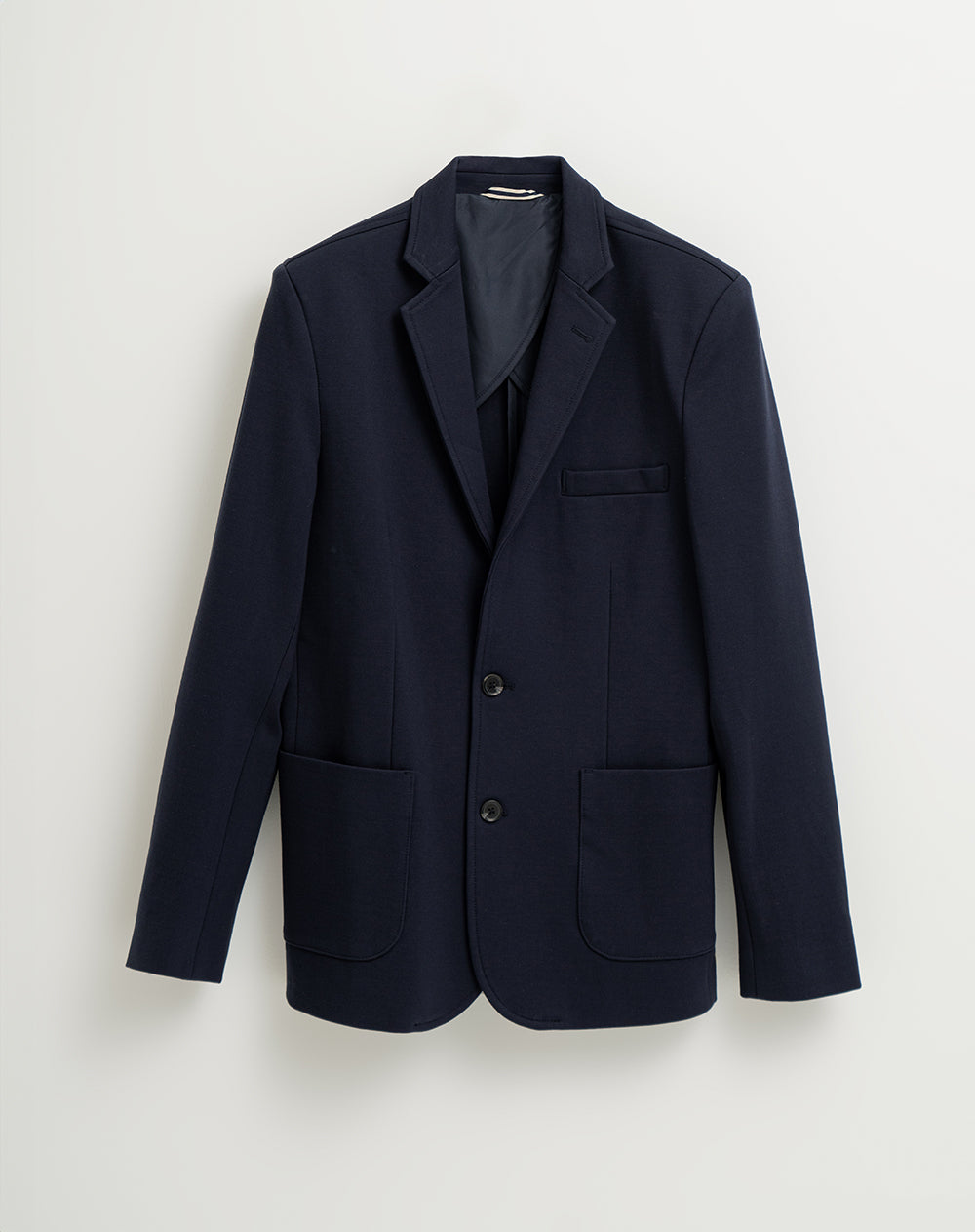 Blazer regular con forro azul hombre