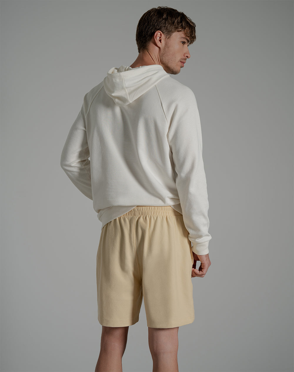 Bermuda algodón regular amarilla hombre