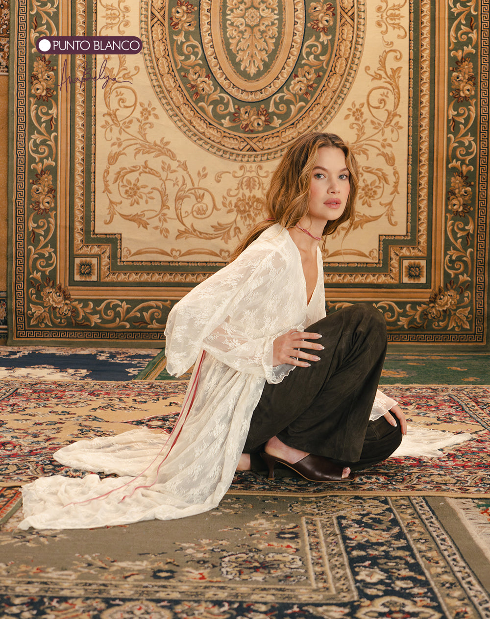 Vestido largo encaje Ana Beliza