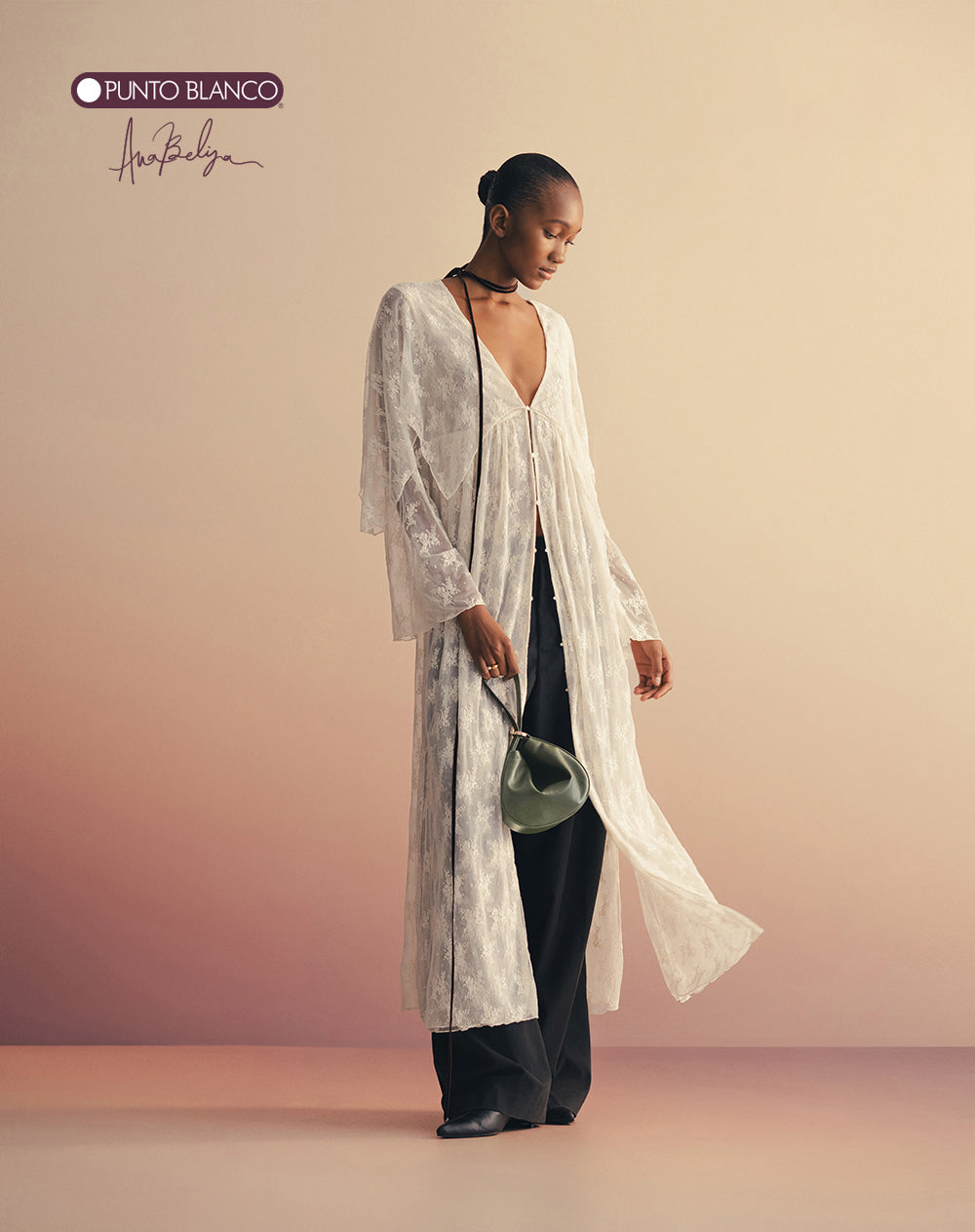 Vestido largo encaje Ana Beliza