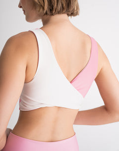 Top deportivo soporte medio multifuncional bicolor