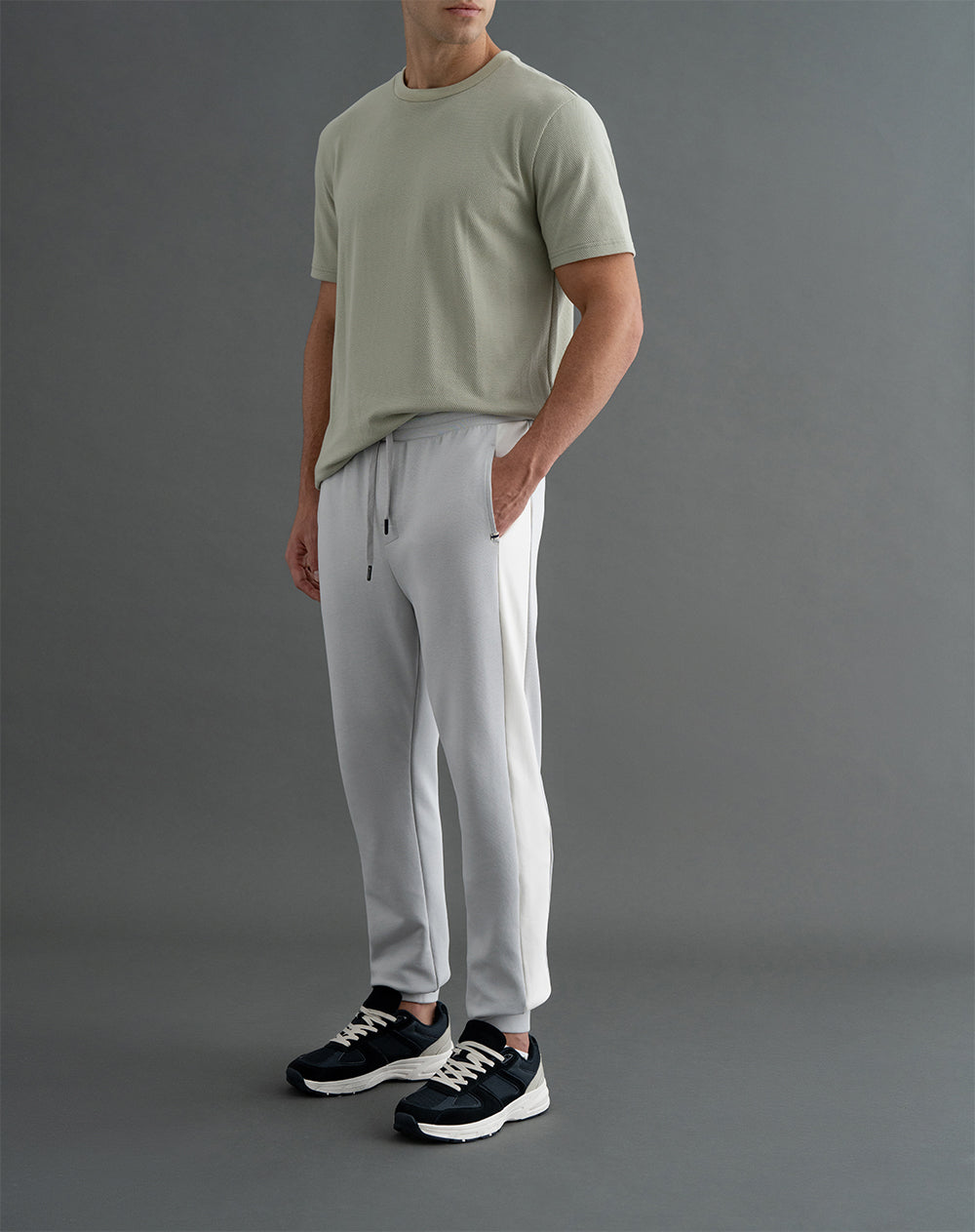 Jogger algodón regular gris hombre
