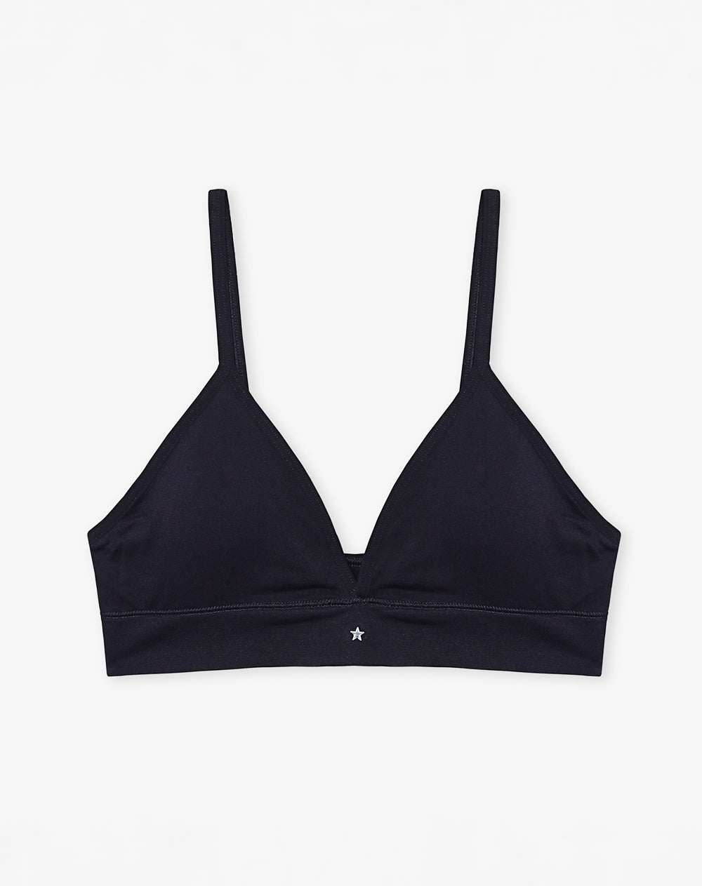 Top soporte bajo seamless escote en V negro