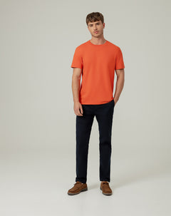 Pantalón chino regular algodón azul hombre