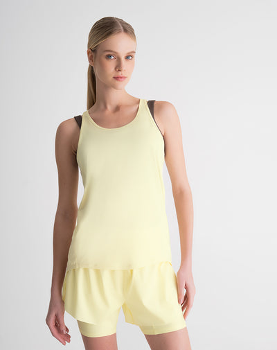 Camiseta esqueleto deportiva mujer secado rápido amarilla