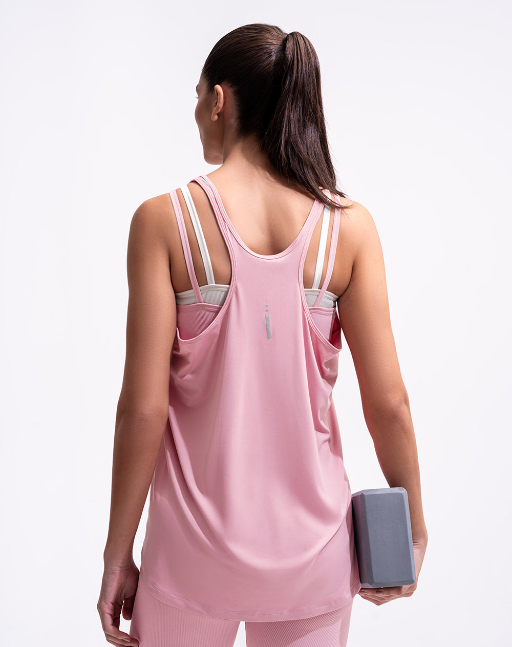 Camiseta esqueleto deportiva secado rápido rosada mujer