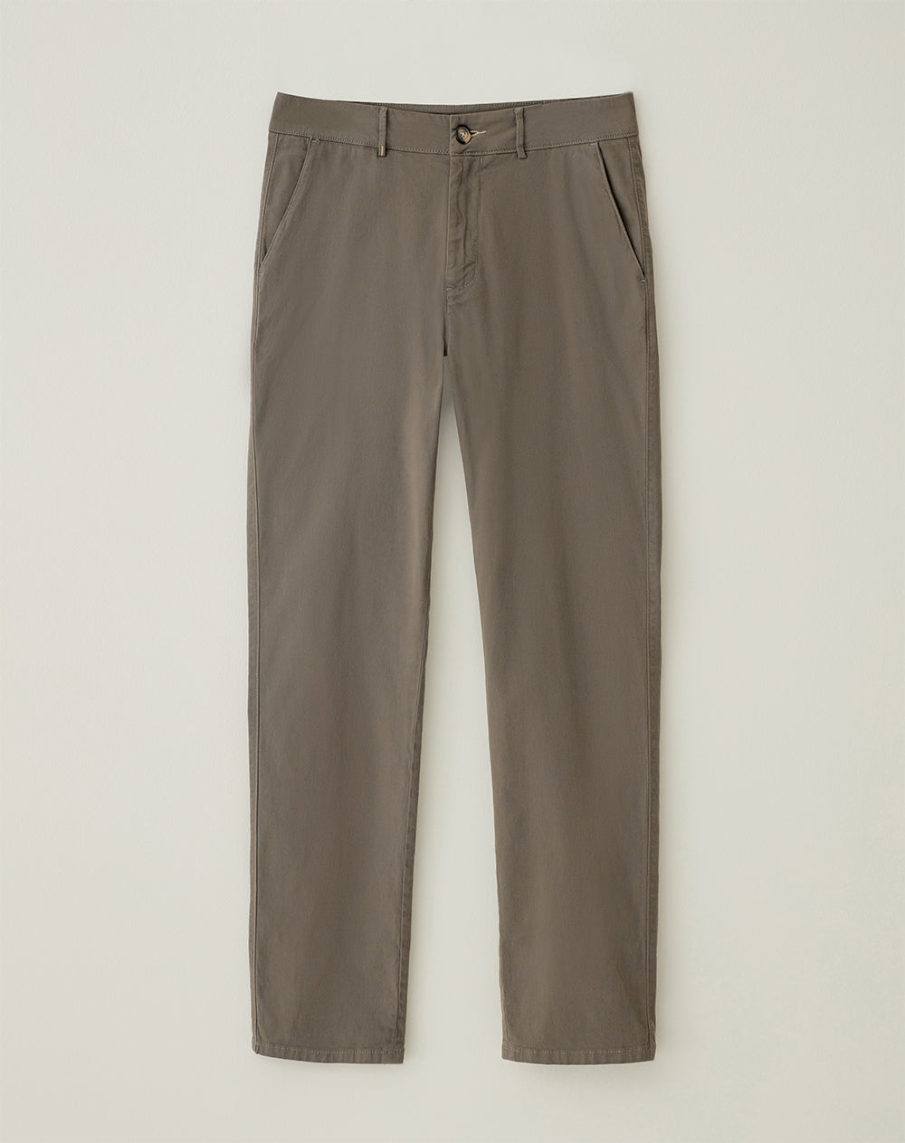 Pantalón chino regular algodón verde hombre