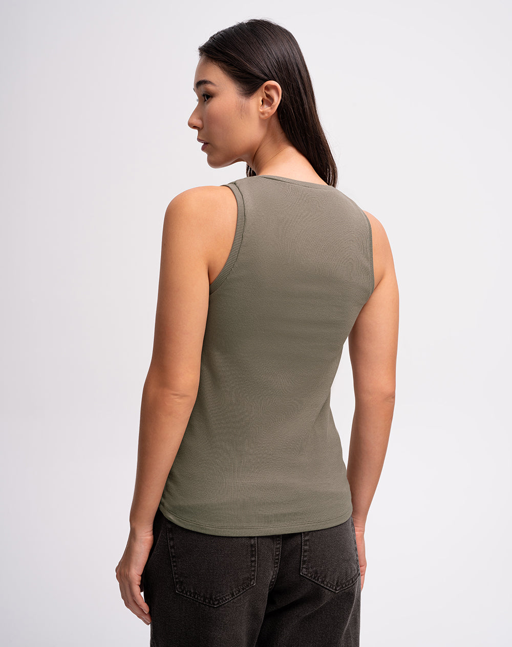 Camiseta slim fit café