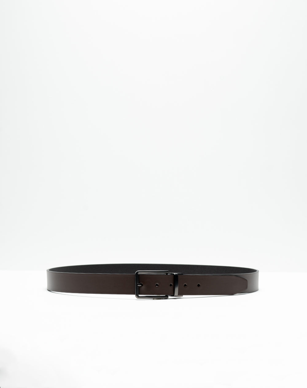 Correa en cuero café hombre