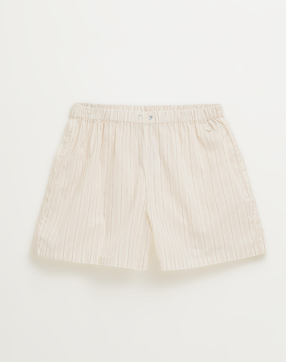 Short de pijama mujer algodón beige rayas