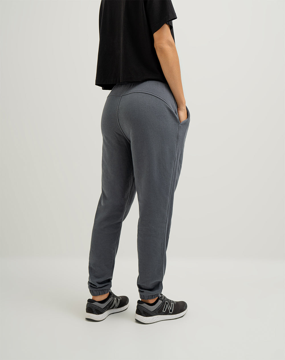 Jogger algodón gris mujer