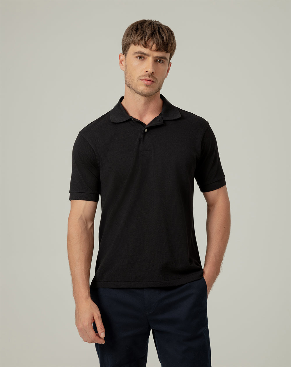 Camiseta polo negra best sale