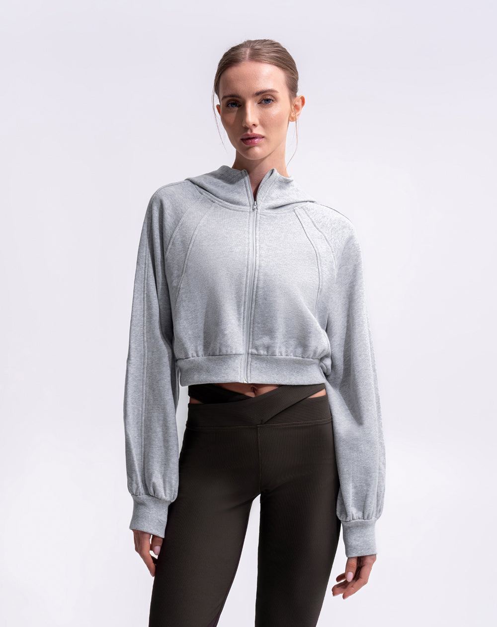 Buzo deportivo oversize gris mujer