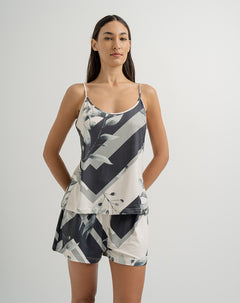 Blusa de pijama mujer verde estampado