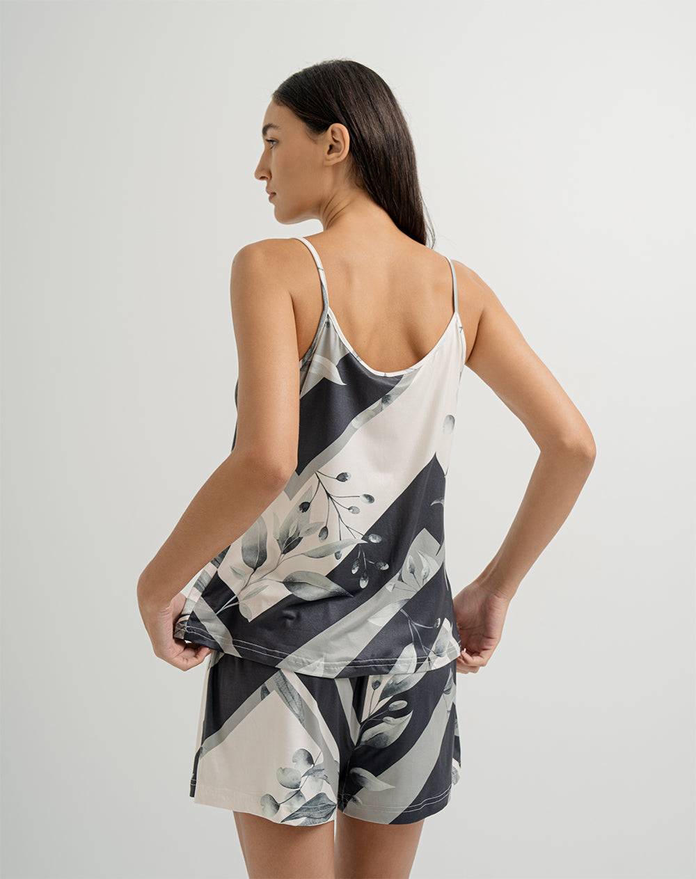 Blusa de pijama mujer verde estampado