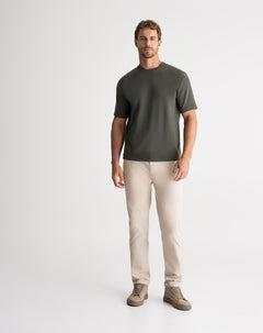 Camiseta regular algodón verde hombre