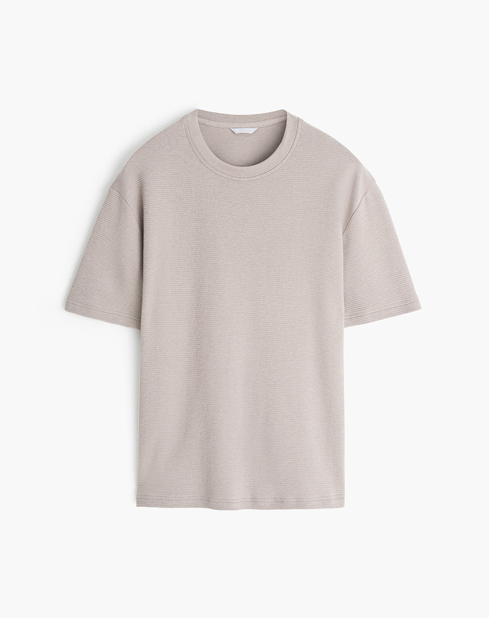 Camiseta regular algodóin taupe hombre