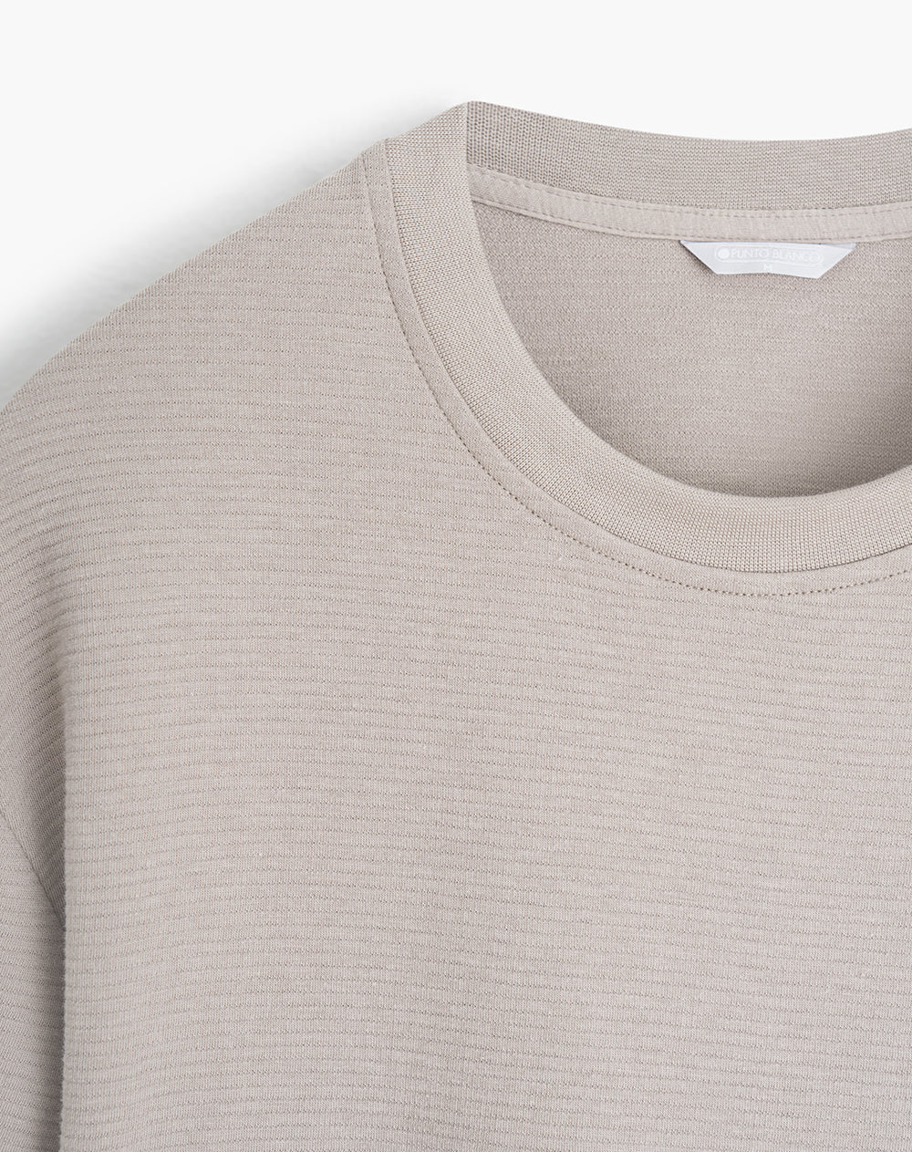 Camiseta regular algodóin taupe hombre