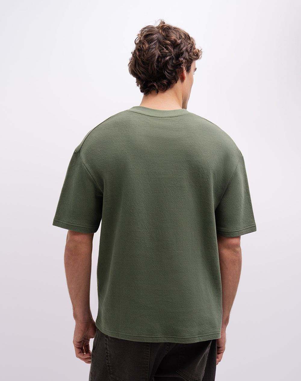 Camiseta confort regular algodón verde hombre