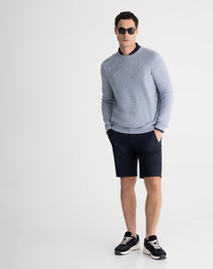 Bermuda regular azul hombre