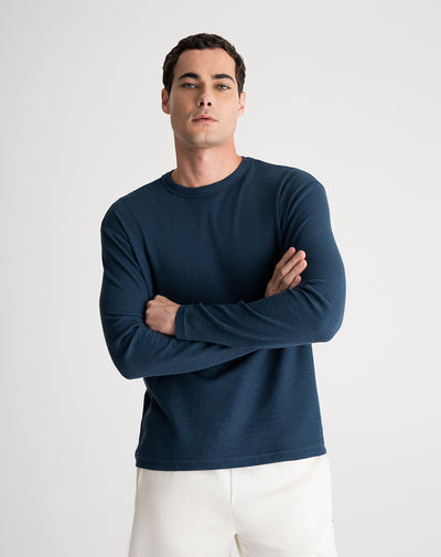 Camibuzo regular fit algodón azul hombre