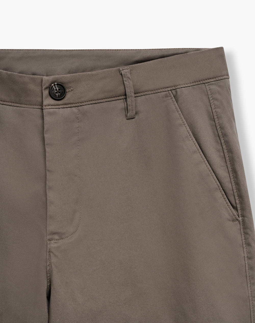 Pantalón chino regular algodón café hombre