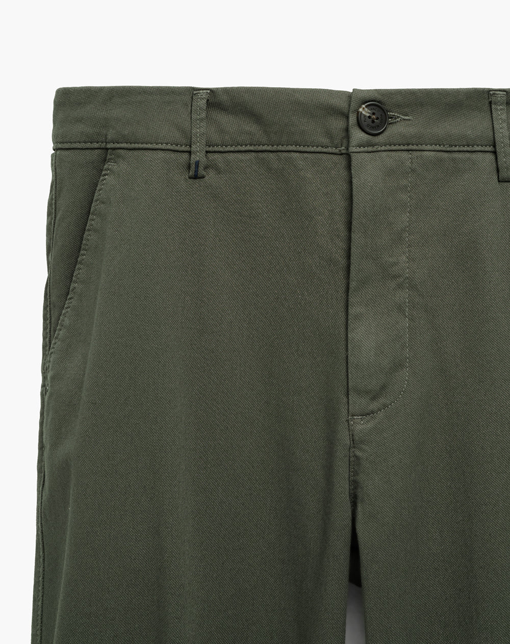 Pantalón chino regular algodón verde hombre