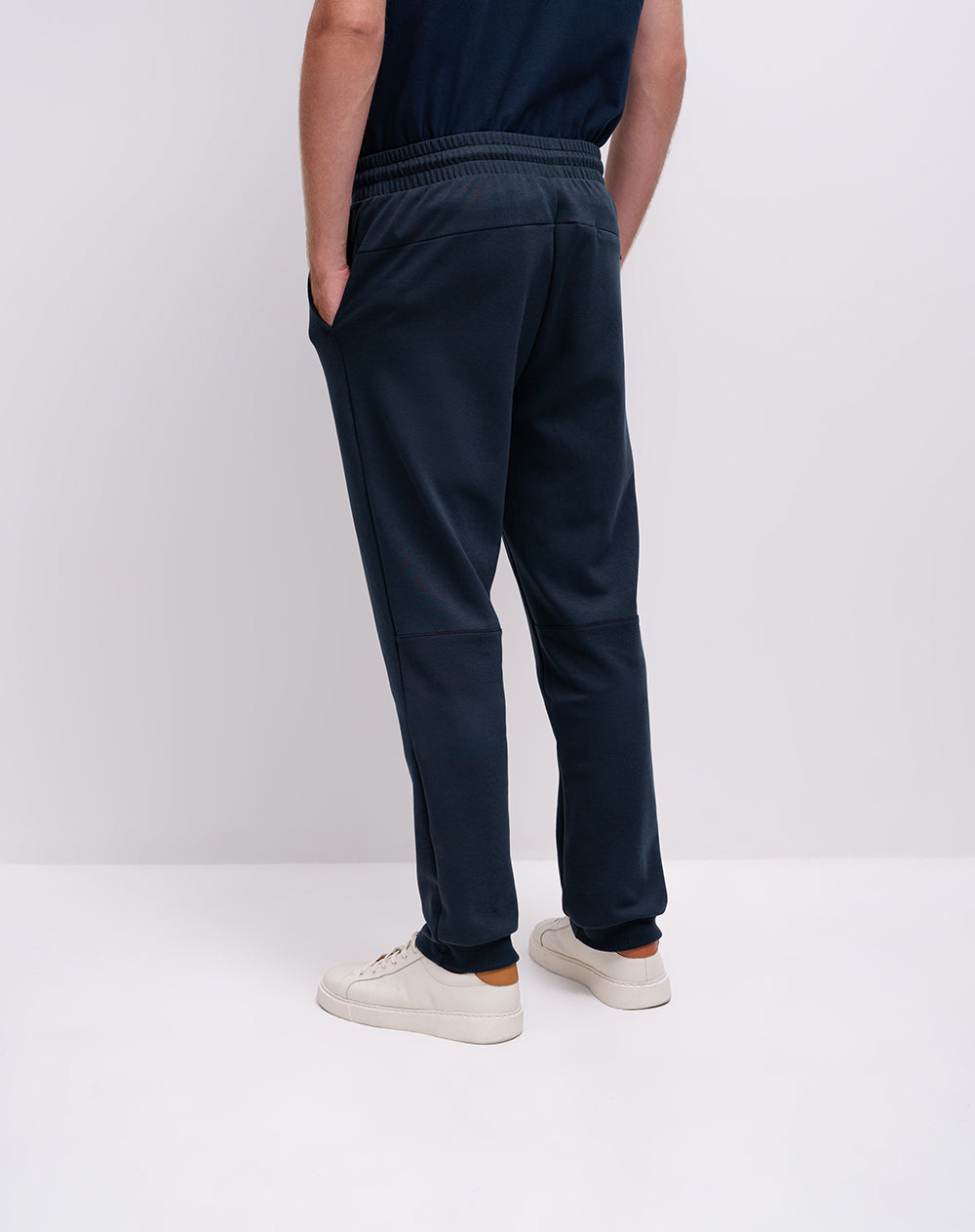 Jogger confort regular tacto suave azul hombre