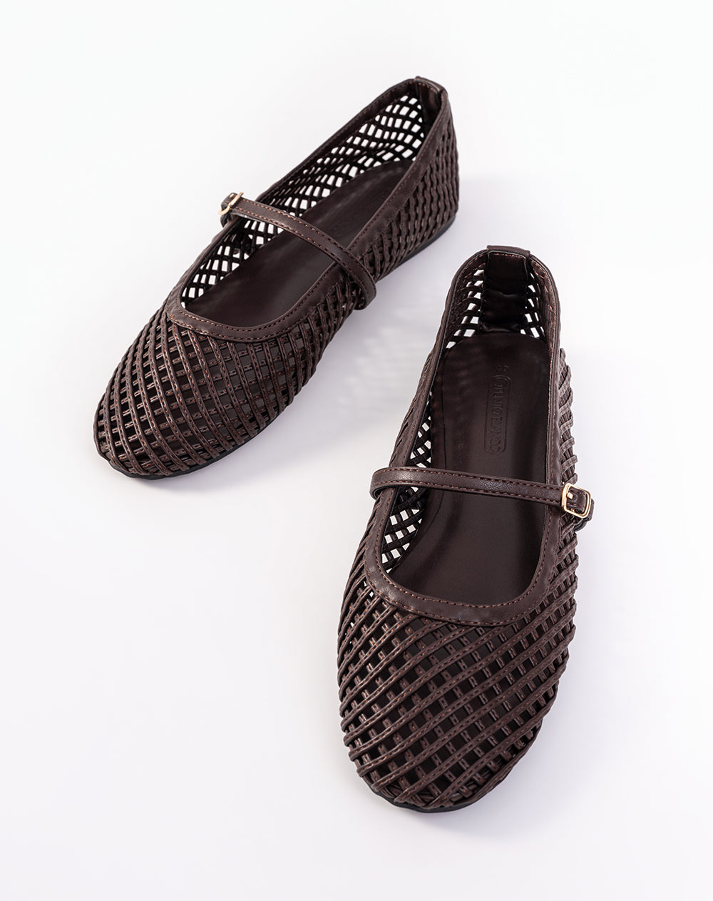 Bailarina trenzada café mujer