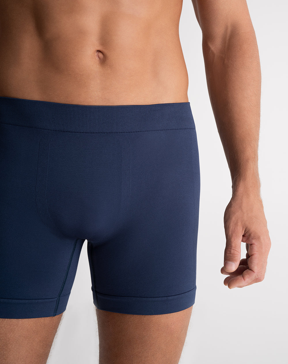 Bóxer deportivo medio seamless azul