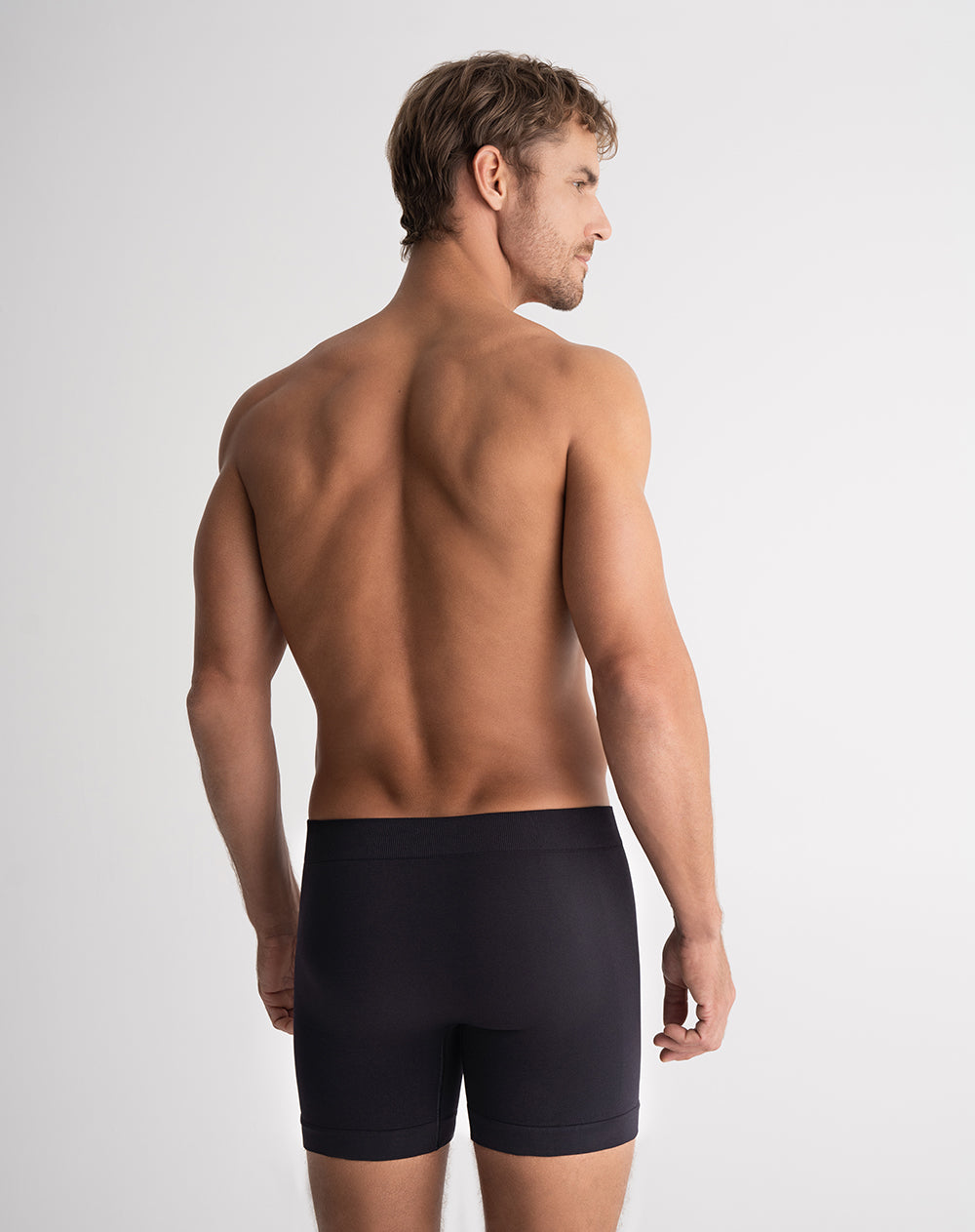 Bóxer deportivo medio seamless negro