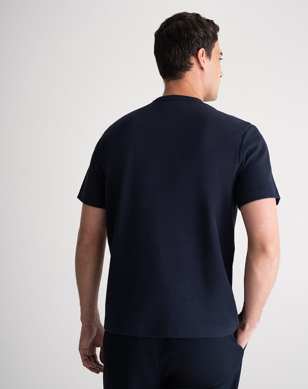 Camiseta regular fit manga corta azul