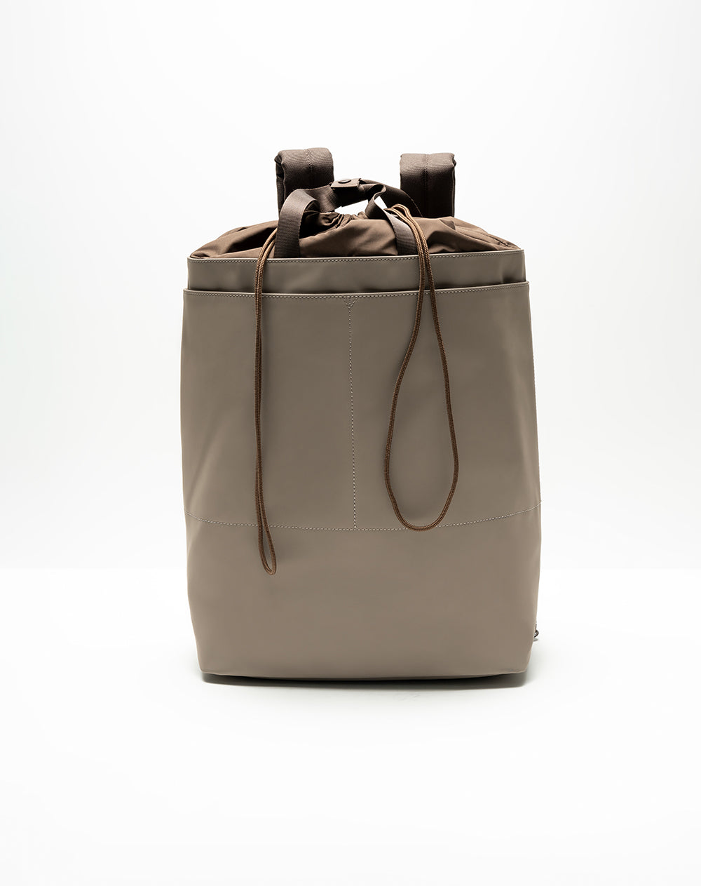 Morral cierre de cordón taupe