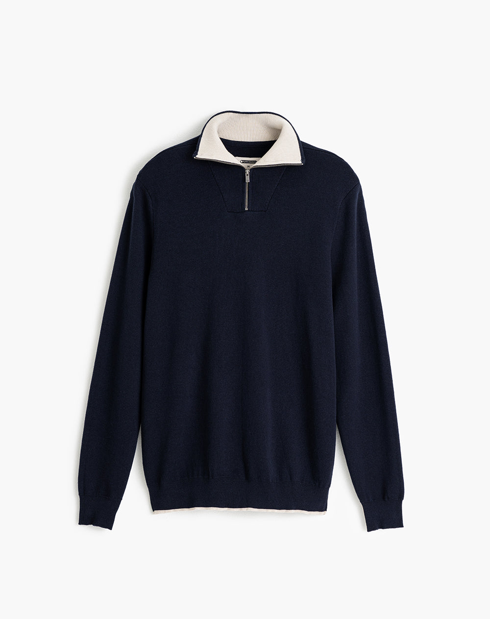 Buzo regular tejido de punto algodón azul hombre