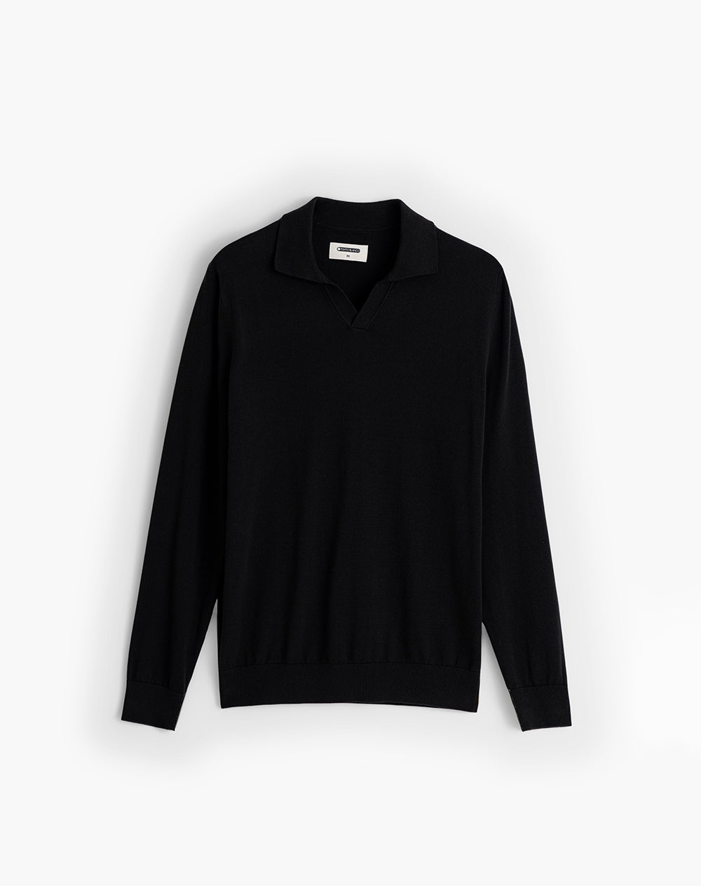 Buzo regular tejido de punto negro hombre