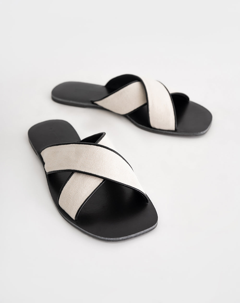 Sandalias crudo mujer
