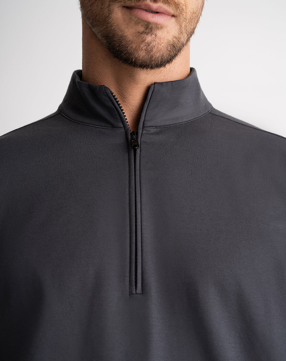 Buzo tipo polo regular algodón gris hombre