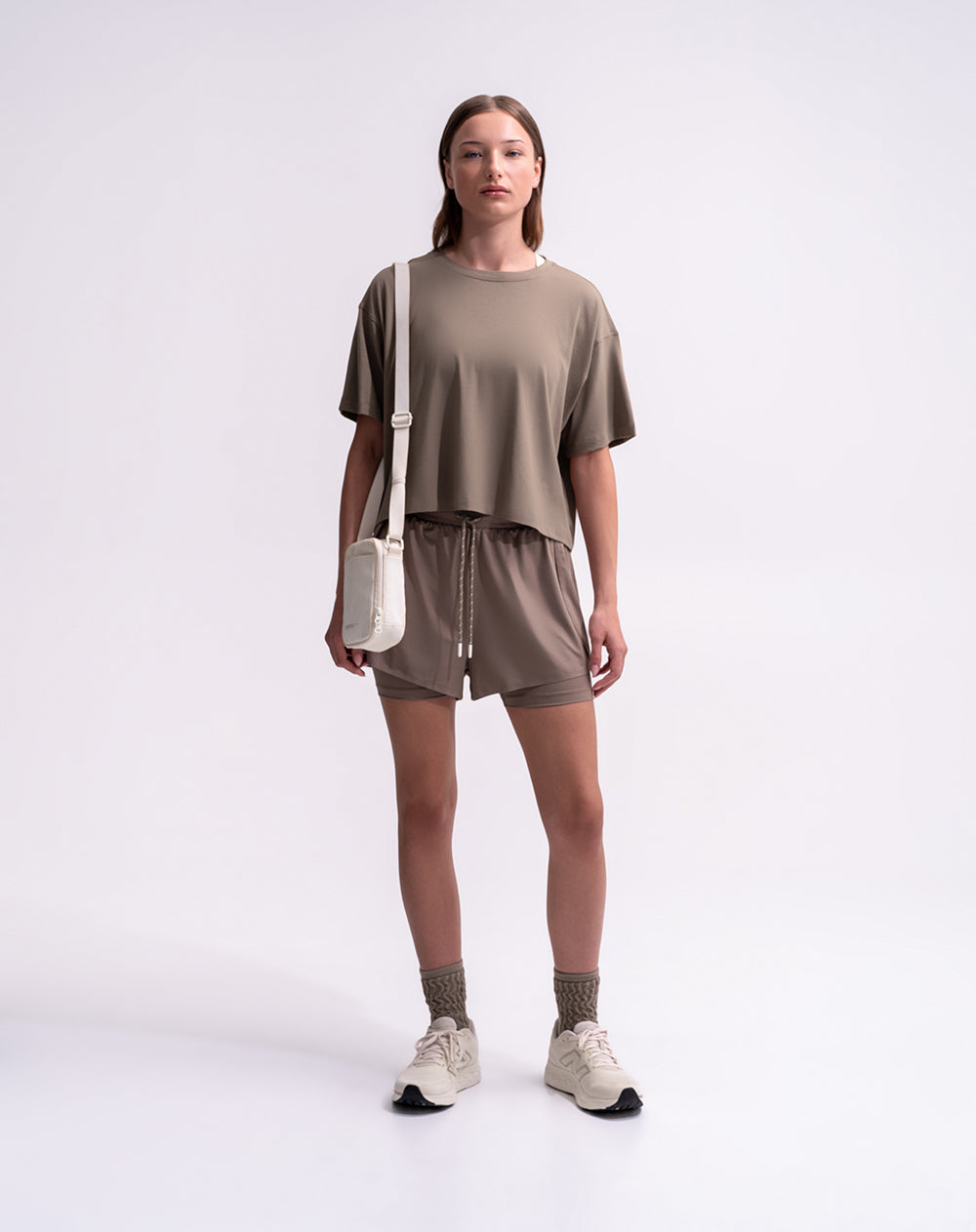 Short deportivo ciclista interno café mujer