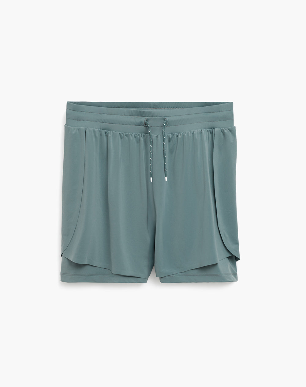 Short deportivo ciclista interno gris verdoso mujer